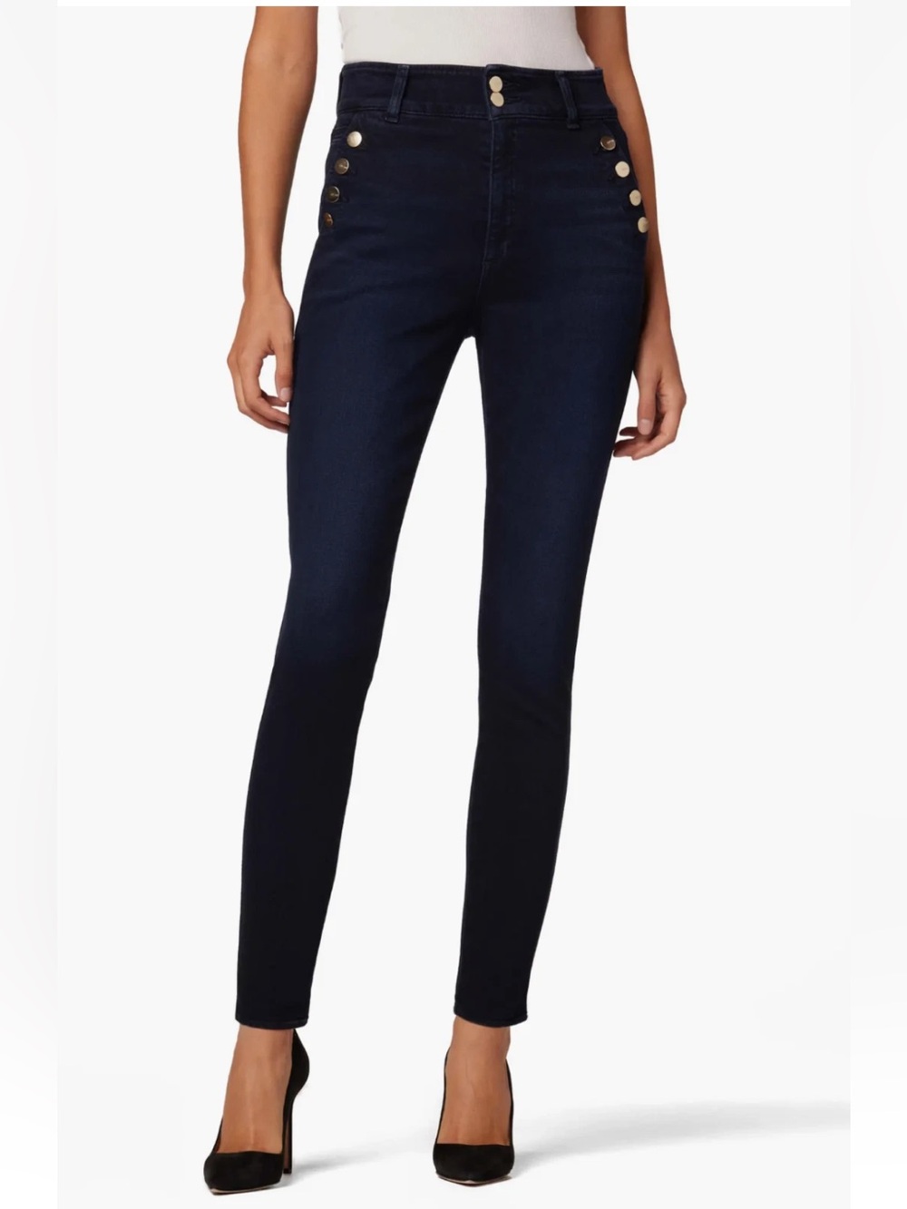 {Joe's Jeans} “The Georgia” High Rise Button Skinny Jeans